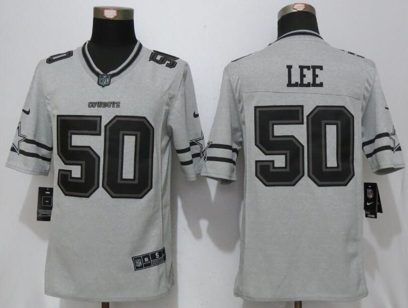 Nike Dallas Cowboys #50 Lee Nike Gridiron Gray II Limited Jersey->->NFL Jersey